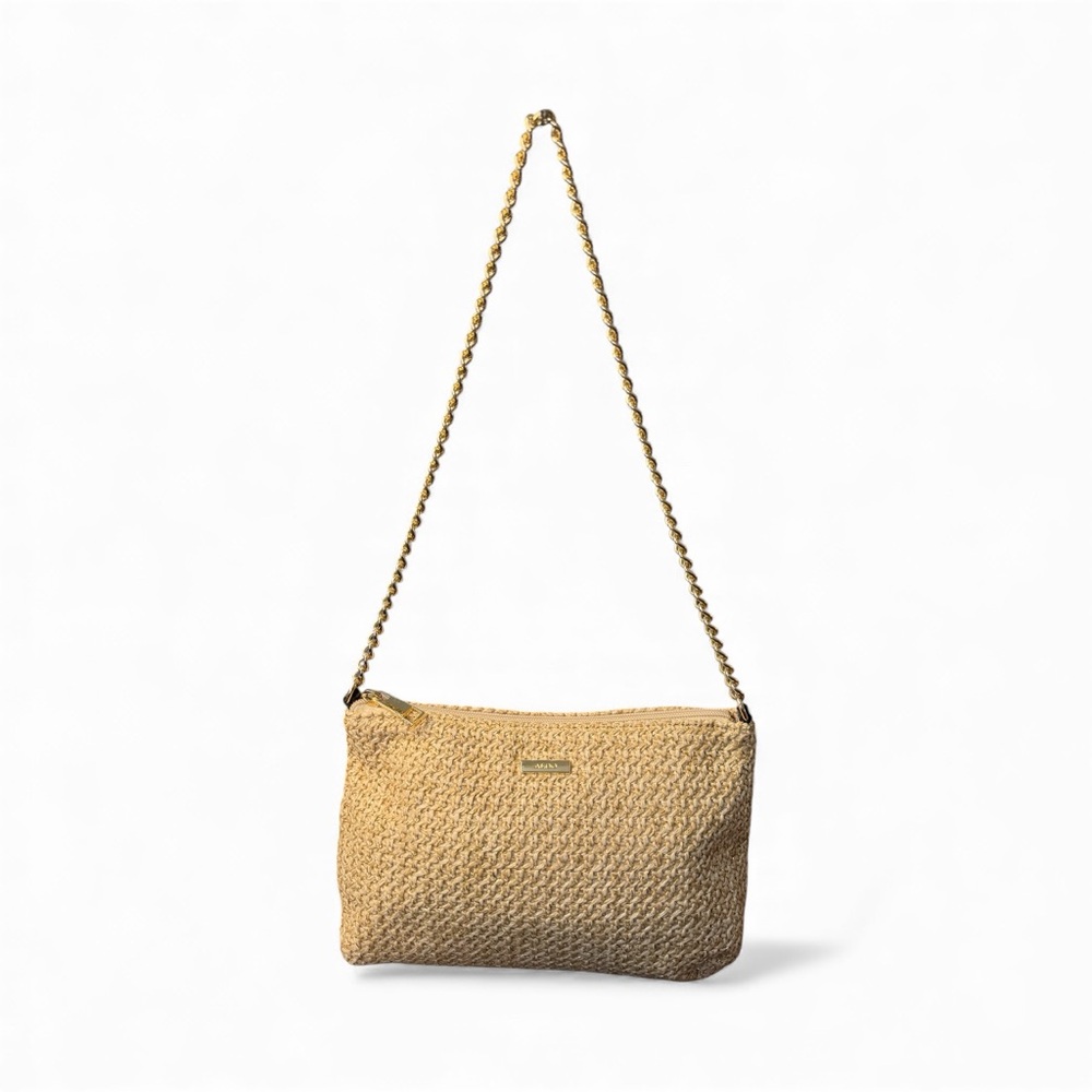 Aldo Gold Lurex & Tweed Look Shoulder Bag (A515)